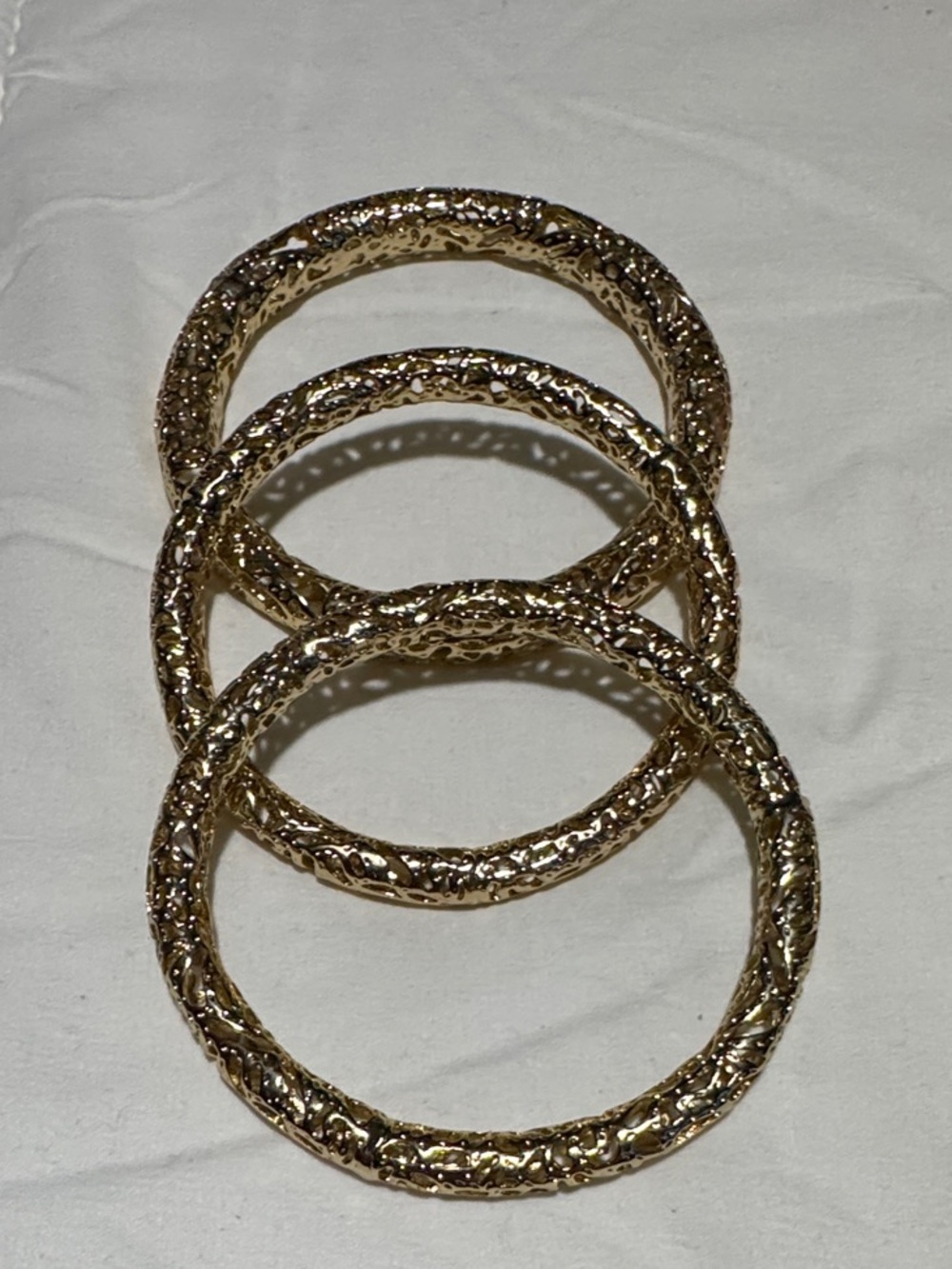 Kendra Scott Gold Textured Bangle Bracelet Set